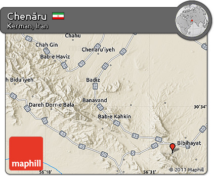Shaded Relief Map of Chenāru