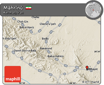 Shaded Relief Map of Māhrīnū