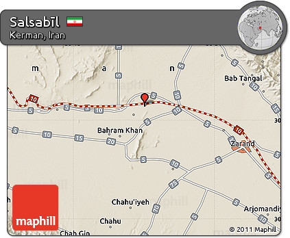 Shaded Relief Map of Salsabīl