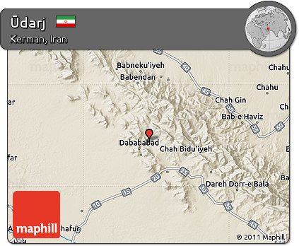 Shaded Relief Map of Ūdarj