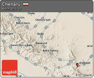 Shaded Relief Map of Chenāru