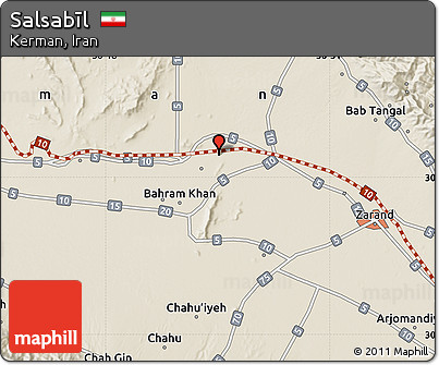 Shaded Relief Map of Salsabīl