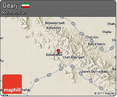 Shaded Relief Map of Ūdarj