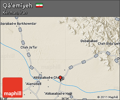 Shaded Relief Map of Qā'emīyeh