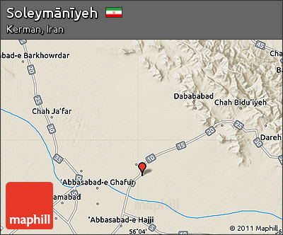 Shaded Relief Map of Soleymānīyeh