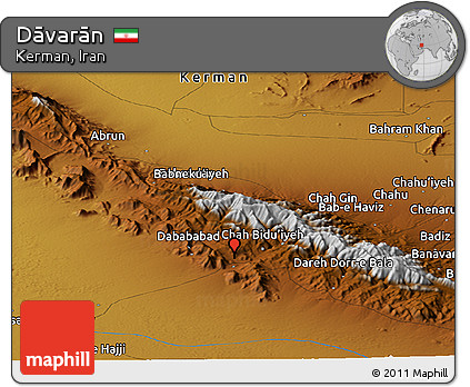Physical Panoramic Map of Dāvarān