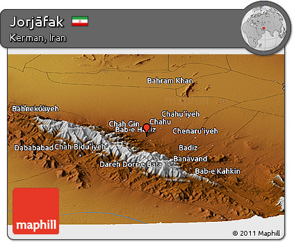Physical Panoramic Map of Jorjāfak