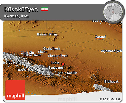Physical Panoramic Map of Kūshkū'īyeh