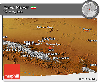 Physical Panoramic Map of Sar-e Mowr