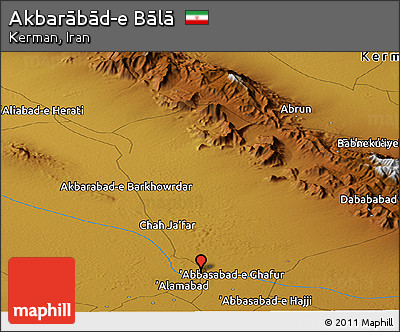 Physical Panoramic Map of Akbarābād-e Bālā
