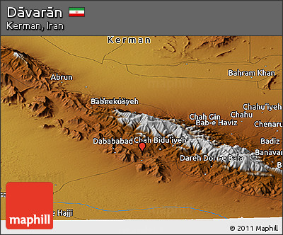 Physical Panoramic Map of Dāvarān