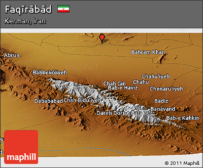 Physical Panoramic Map of Faqīrābād