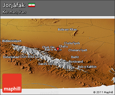 Physical Panoramic Map of Jorjāfak