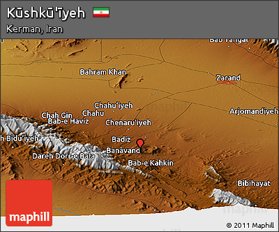 Physical Panoramic Map of Kūshkū'īyeh