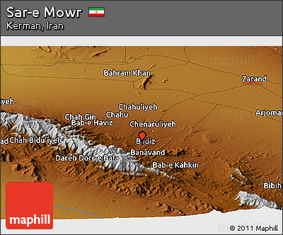 Physical Panoramic Map of Sar-e Mowr