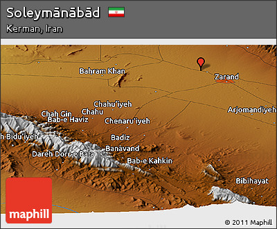 Physical Panoramic Map of Soleymānābād