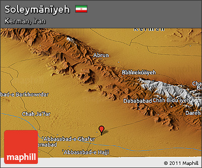 Physical Panoramic Map of Soleymānīyeh