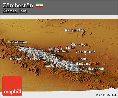 Physical Panoramic Map of Zārchestān