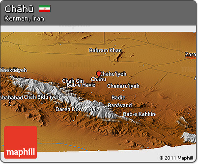 Physical Panoramic Map of Chāhū