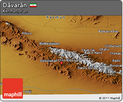Physical Panoramic Map of Dāvarān