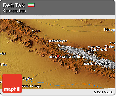 Physical Panoramic Map of Deh Tak