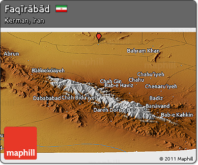 Physical Panoramic Map of Faqīrābād