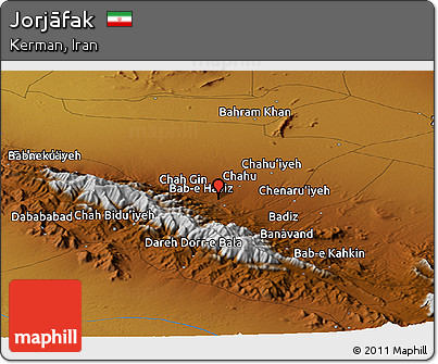 Physical Panoramic Map of Jorjāfak