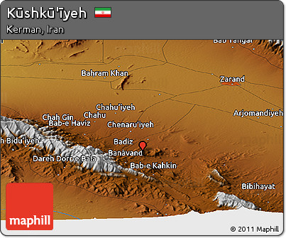Physical Panoramic Map of Kūshkū'īyeh