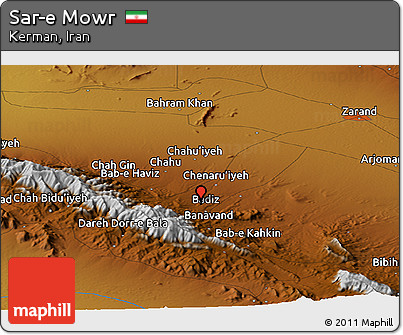 Physical Panoramic Map of Sar-e Mowr
