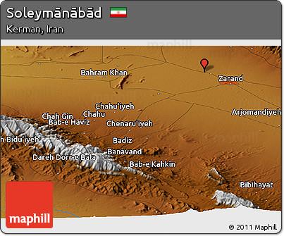 Physical Panoramic Map of Soleymānābād