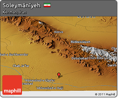 Physical Panoramic Map of Soleymānīyeh
