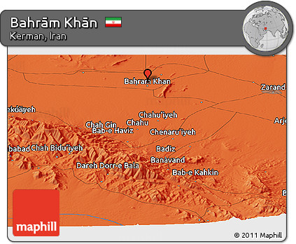 Political Panoramic Map of Bahrām Khān