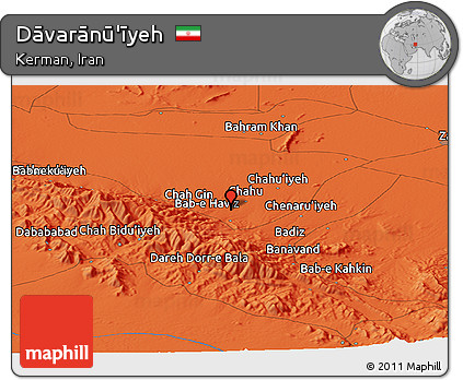 Political Panoramic Map of Dāvarānū'īyeh