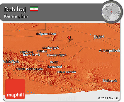 Political Panoramic Map of Deh Īraj