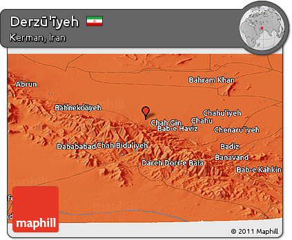 Political Panoramic Map of Derzū'īyeh