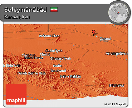 Political Panoramic Map of Soleymānābād