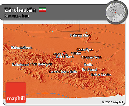 Political Panoramic Map of Zārchestān