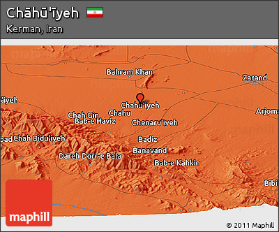 Political Panoramic Map of Chāhū'īyeh