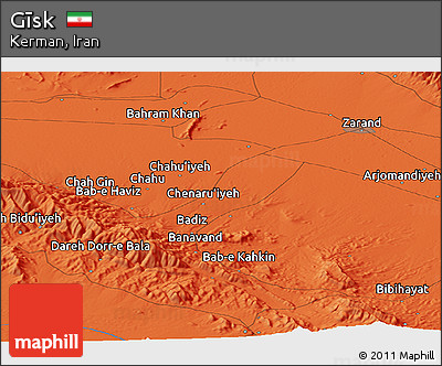 Political Panoramic Map of Gīsk