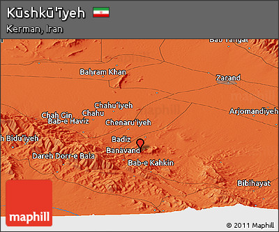 Political Panoramic Map of Kūshkū'īyeh