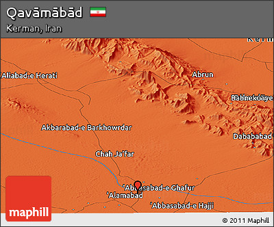 Political Panoramic Map of Qavāmābād