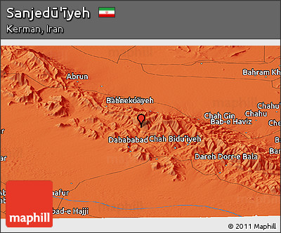 Political Panoramic Map of Sanjedū'īyeh