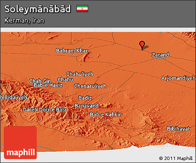 Political Panoramic Map of Soleymānābād