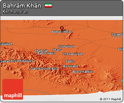 Political Panoramic Map of Bahrām Khān