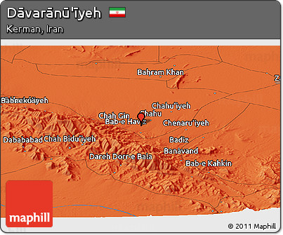 Political Panoramic Map of Dāvarānū'īyeh
