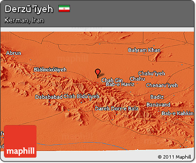 Political Panoramic Map of Derzū'īyeh