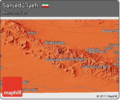 Political Panoramic Map of Sanjedū'īyeh