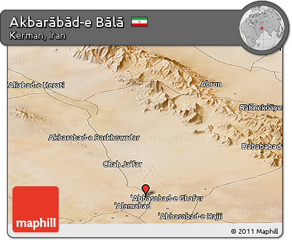 Satellite Panoramic Map of Akbarābād-e Bālā