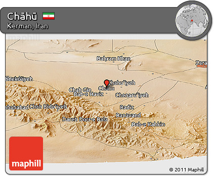 Satellite Panoramic Map of Chāhū