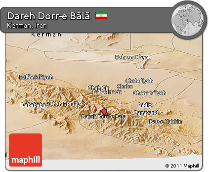 Satellite Panoramic Map of Dareh Dorr-e Bālā